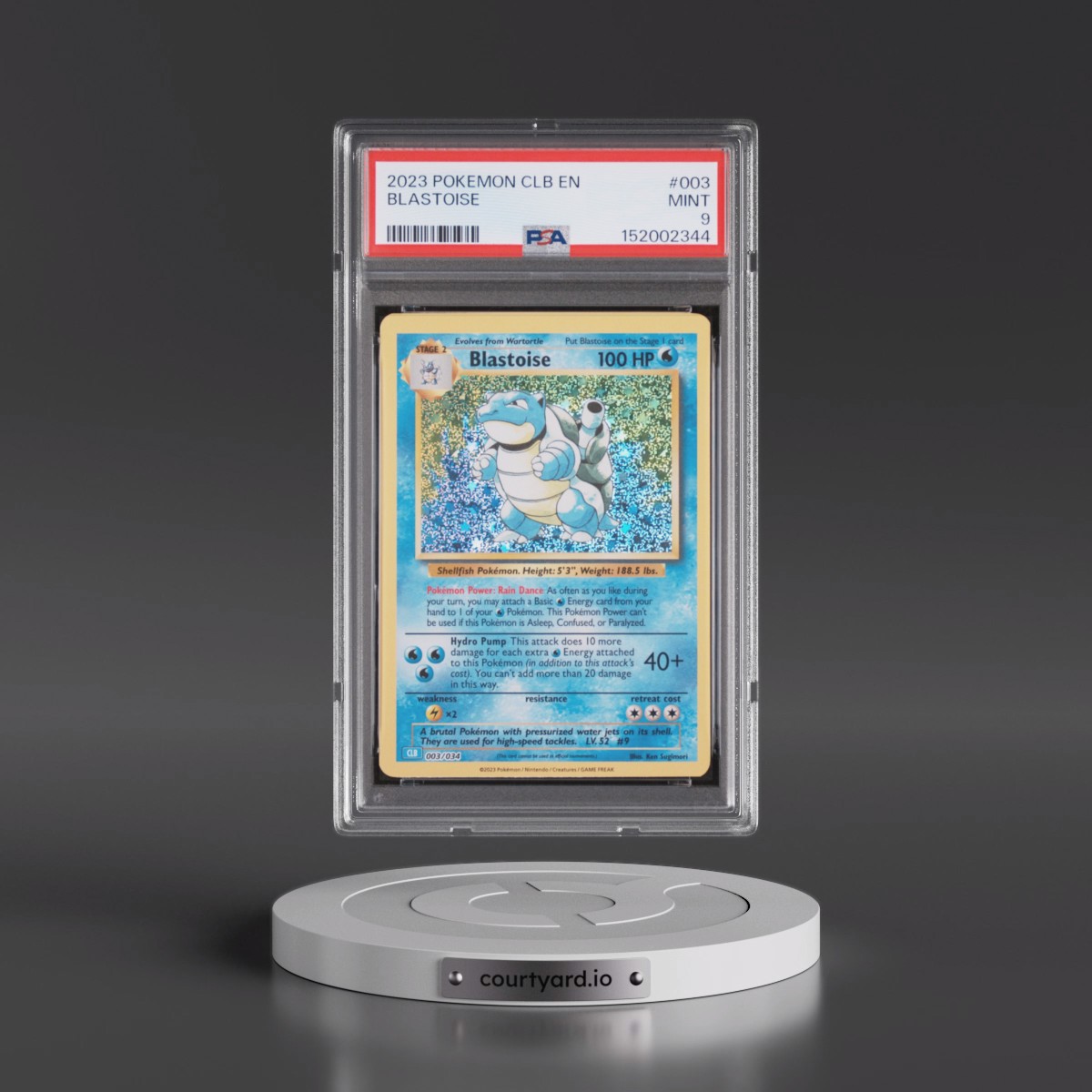 2023 Pokémon Clb-Trading Card Game Classic Blastoise & Suicune EX Deck #003 Blastoise (PSA 9 MINT)