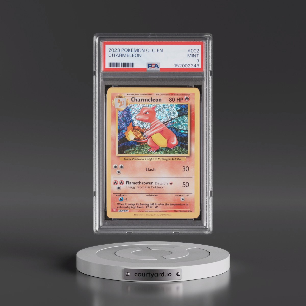 2023 Pokémon Clc-Trading Card Game Classic Charizard & HO-Oh EX Deck #002 Charmeleon (PSA 9 MINT)