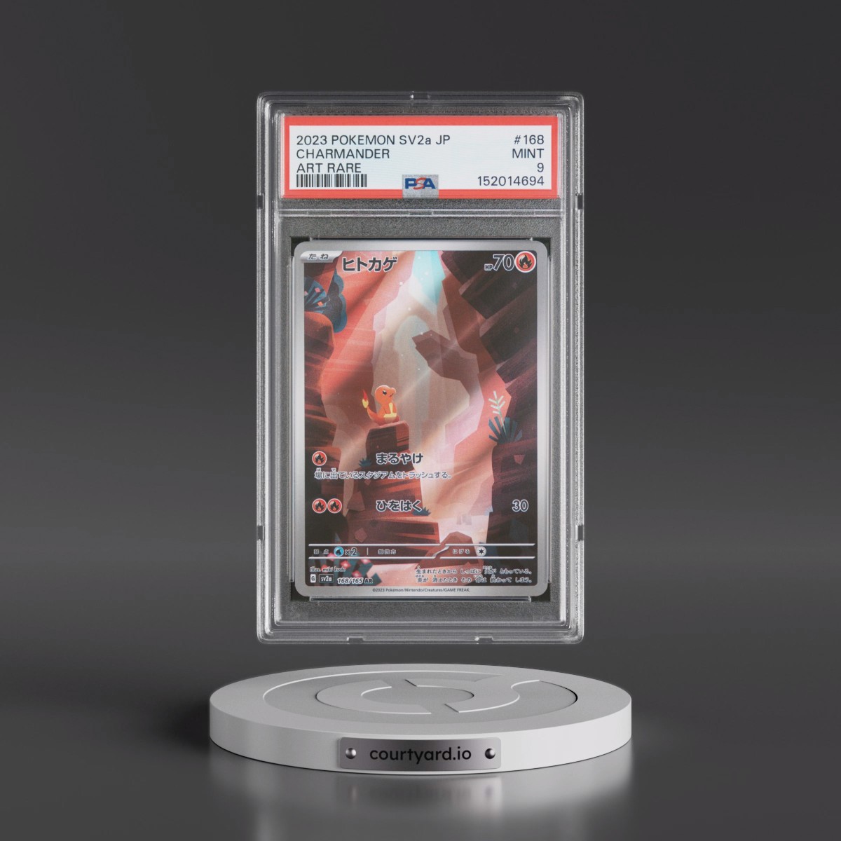 2023 Pokémon Sv2a-Pokémon Card 151 #168 Charmander - Art Rare (PSA 9 MINT)