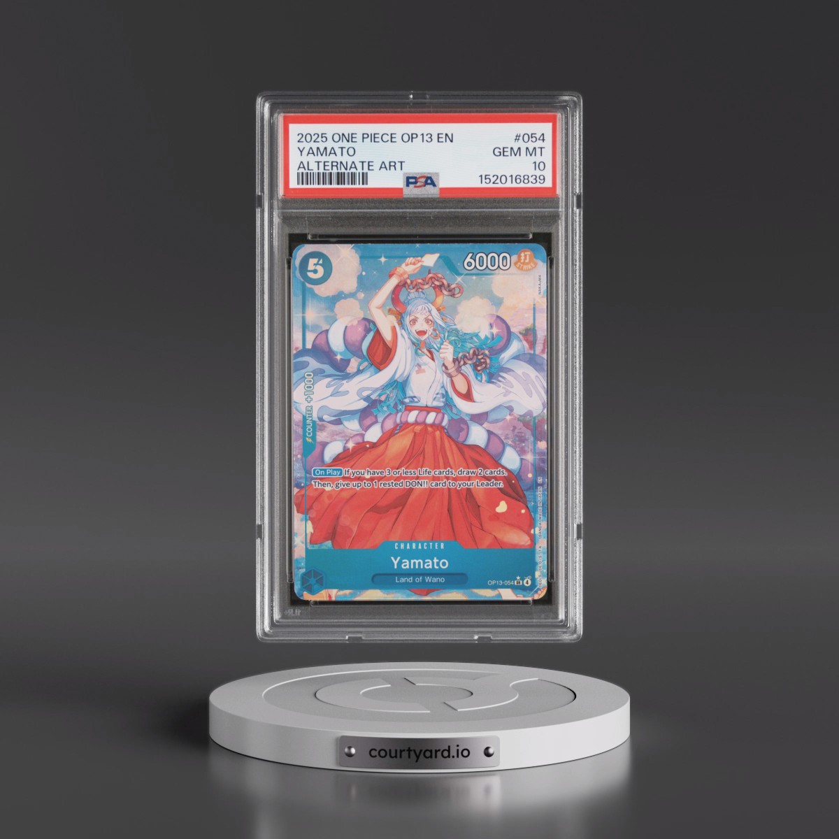 2025 One Piece OP13-Carrying on His Will #054 Yamato - Alternate Art (PSA 10 GEM MINT)