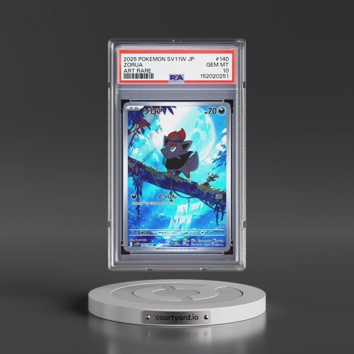 2025 Pokémon Sv11w-White Flare #140 Zorua - Art Rare (PSA 10 GEM MINT)