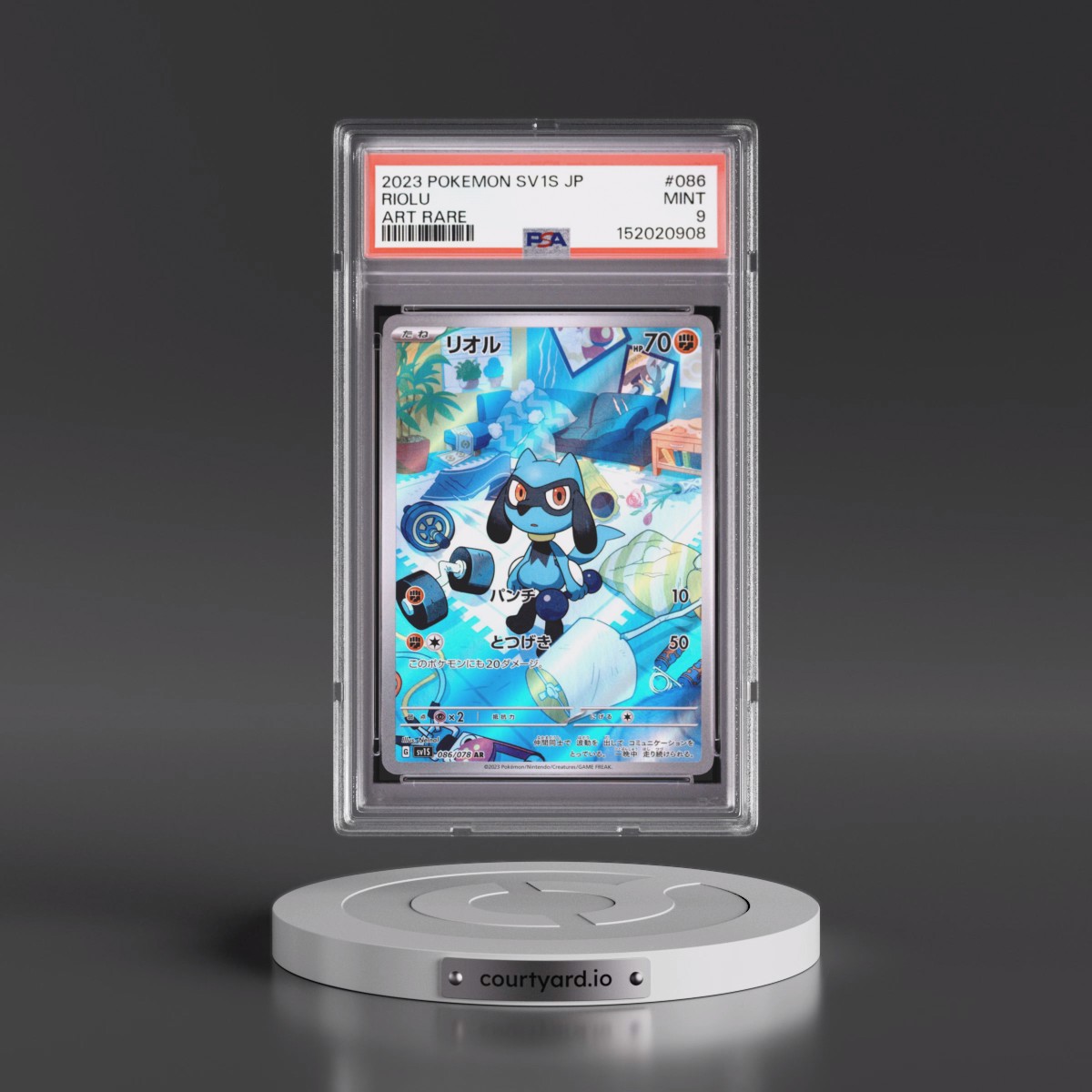 2023 Pokémon Sv1s-Scarlet EX #086 Riolu - Art Rare (PSA 9 MINT)