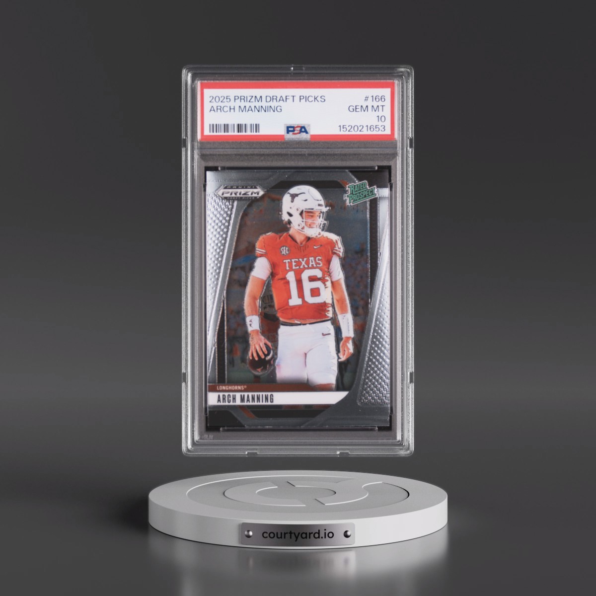 2025 Panini Prizm Draft Picks #166 Arch Manning (PSA 10 GEM MINT)