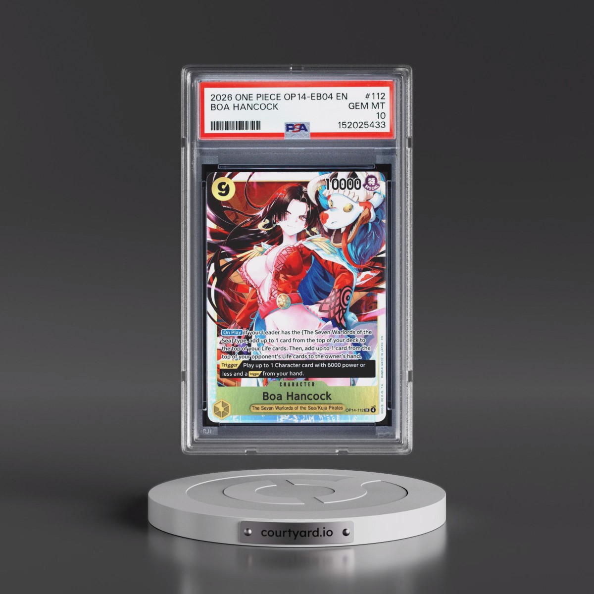 2026 One Piece OP14-EB04-the Azure Sea's Seven #112 Boa Hancock (PSA 10 GEM MINT)