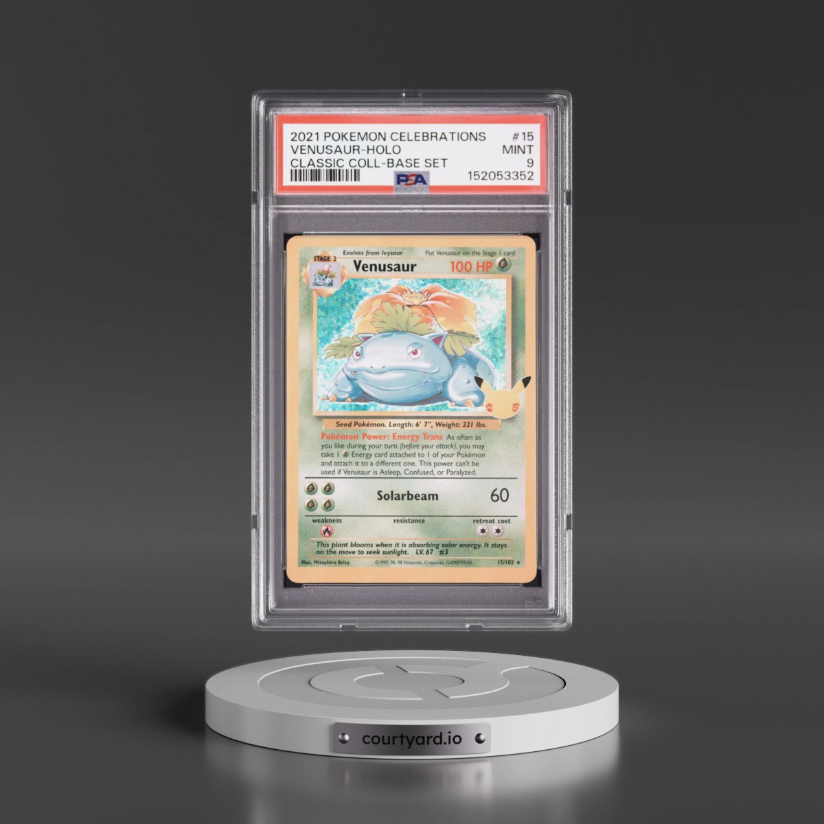 2021 Pokémon Celebrations Classic Collection #15 Venusaur - Holo (PSA 9 MINT)