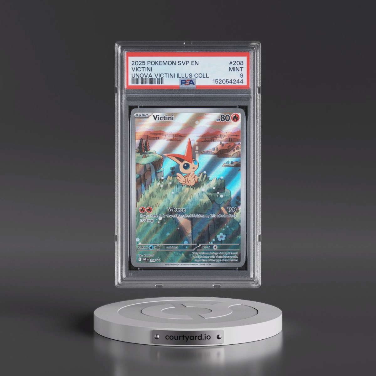 2025 Pokémon Svp EN-SV Black Star Promo #208 Victini - Unova Victini Illustration Collection (PSA 9 MINT)