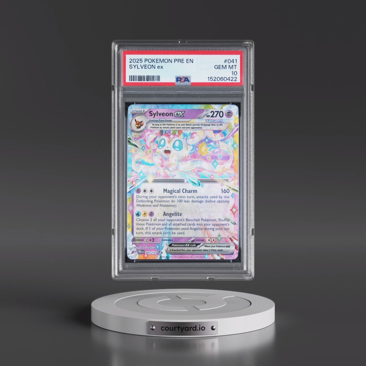 2025 Pokémon Pre EN-Prismatic Evolutions #041 Sylveon EX - Holo (PSA 10 GEM MINT)