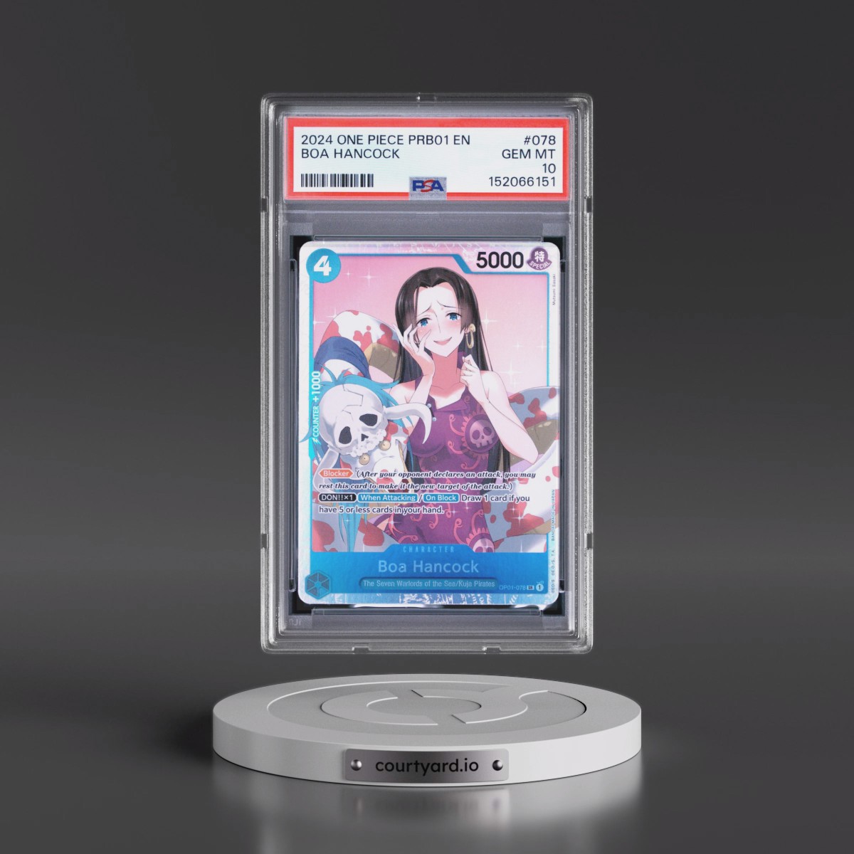 2024 One Piece PRB01-Premium Booster -One Piece Card the Best #078 Boa Hancock (PSA 10 GEM MINT)