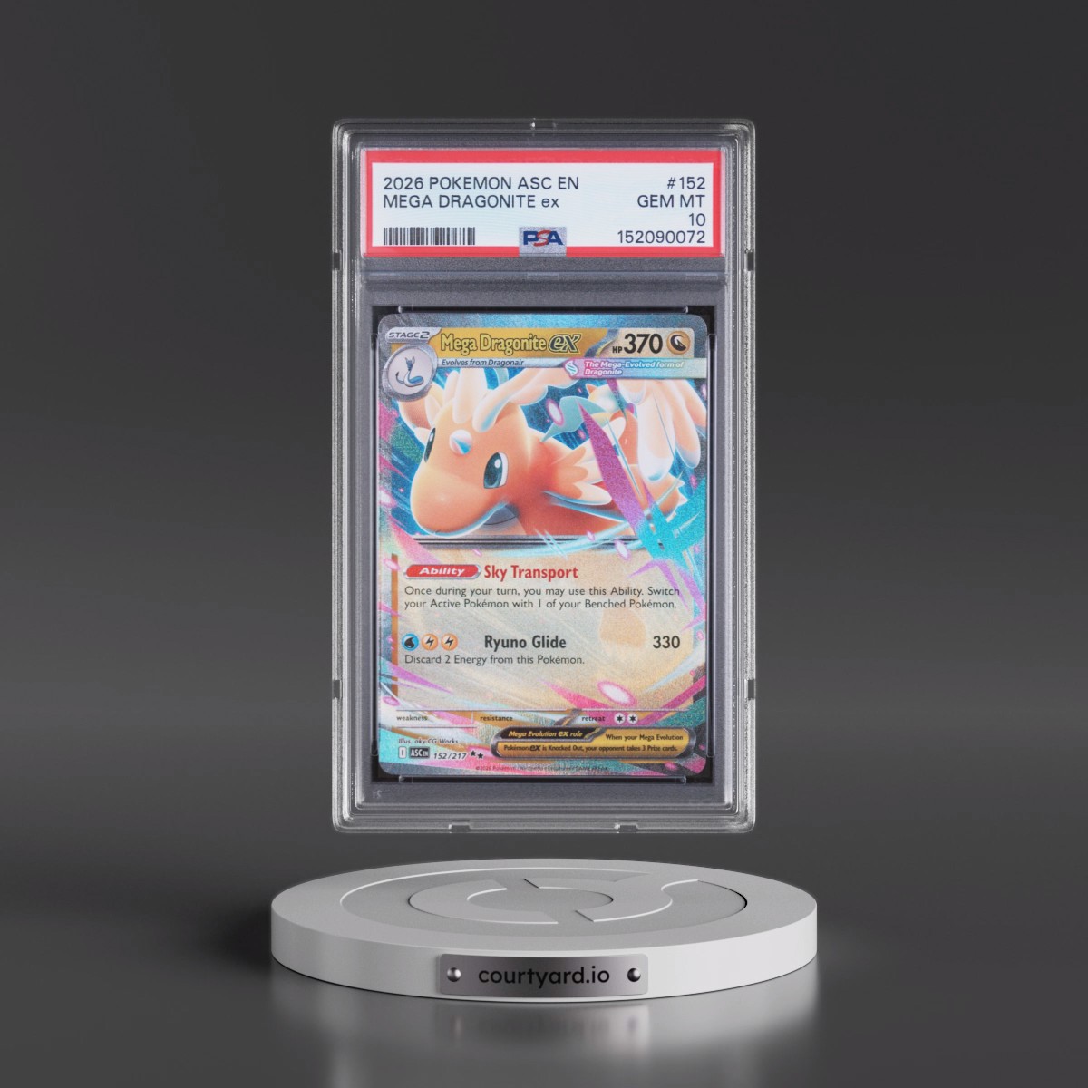 2026 Pokémon Asc EN-Ascended Heroes #152 Mega Dragonite EX - Holo (PSA 10 GEM MINT)