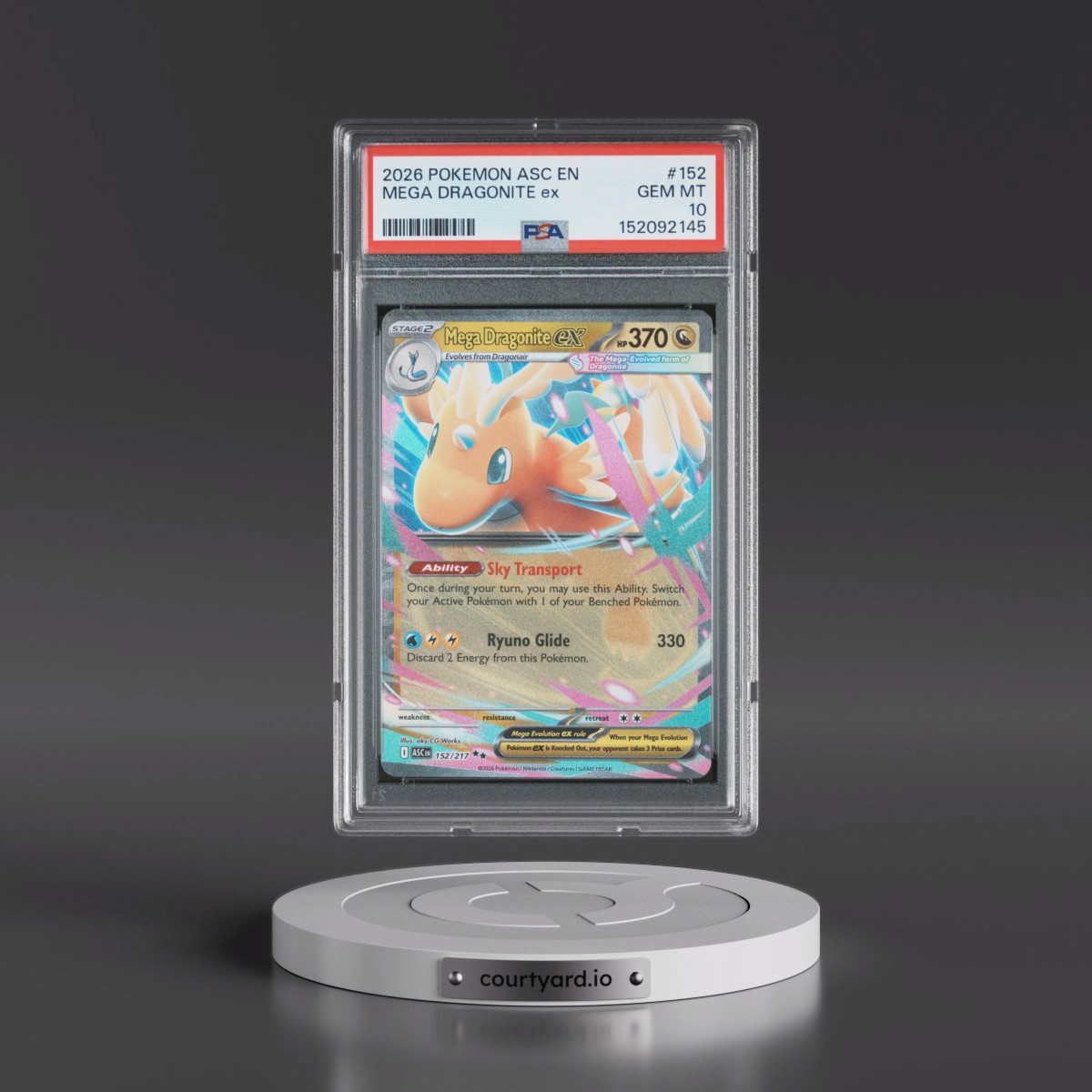 2026 Pokémon Asc EN-Ascended Heroes #152 Mega Dragonite EX - Holo (PSA 10 GEM MINT)