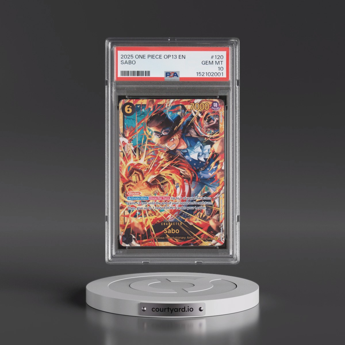 2025 One Piece OP13-Carrying on His Will #120 Sabo (PSA 10 GEM MINT)