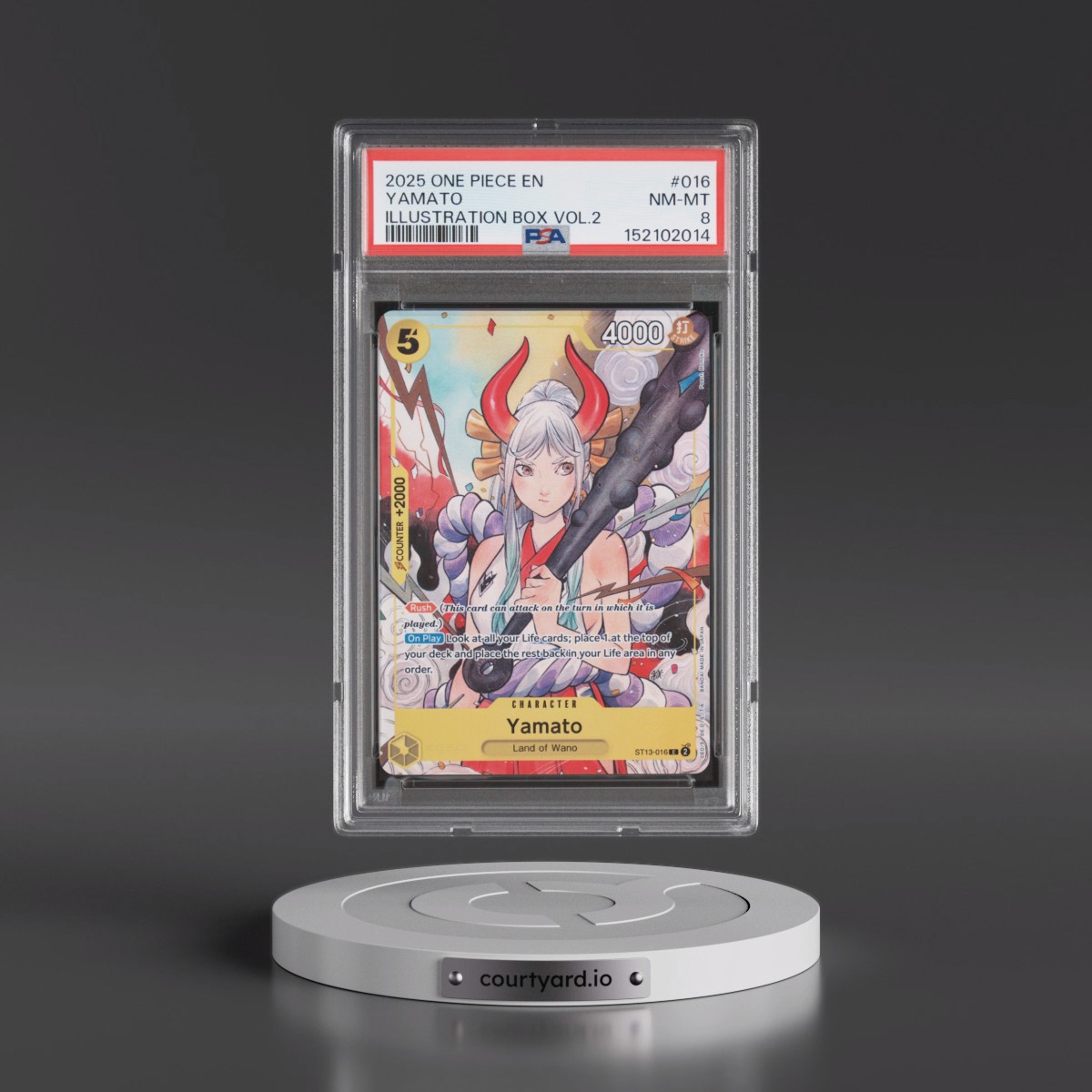 2025 One Piece Promos #016 Yamato - Illustration Box Vol.2 (PSA 8 NM-MT)