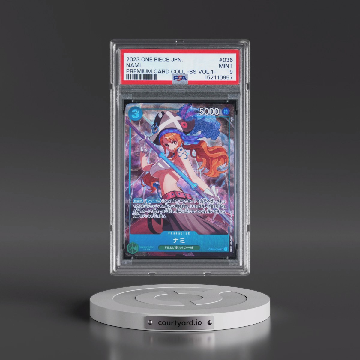 2023 One Piece Japanese Premium Card Collection -Best Selection Vol.1 #036 Nami (PSA 9 MINT)