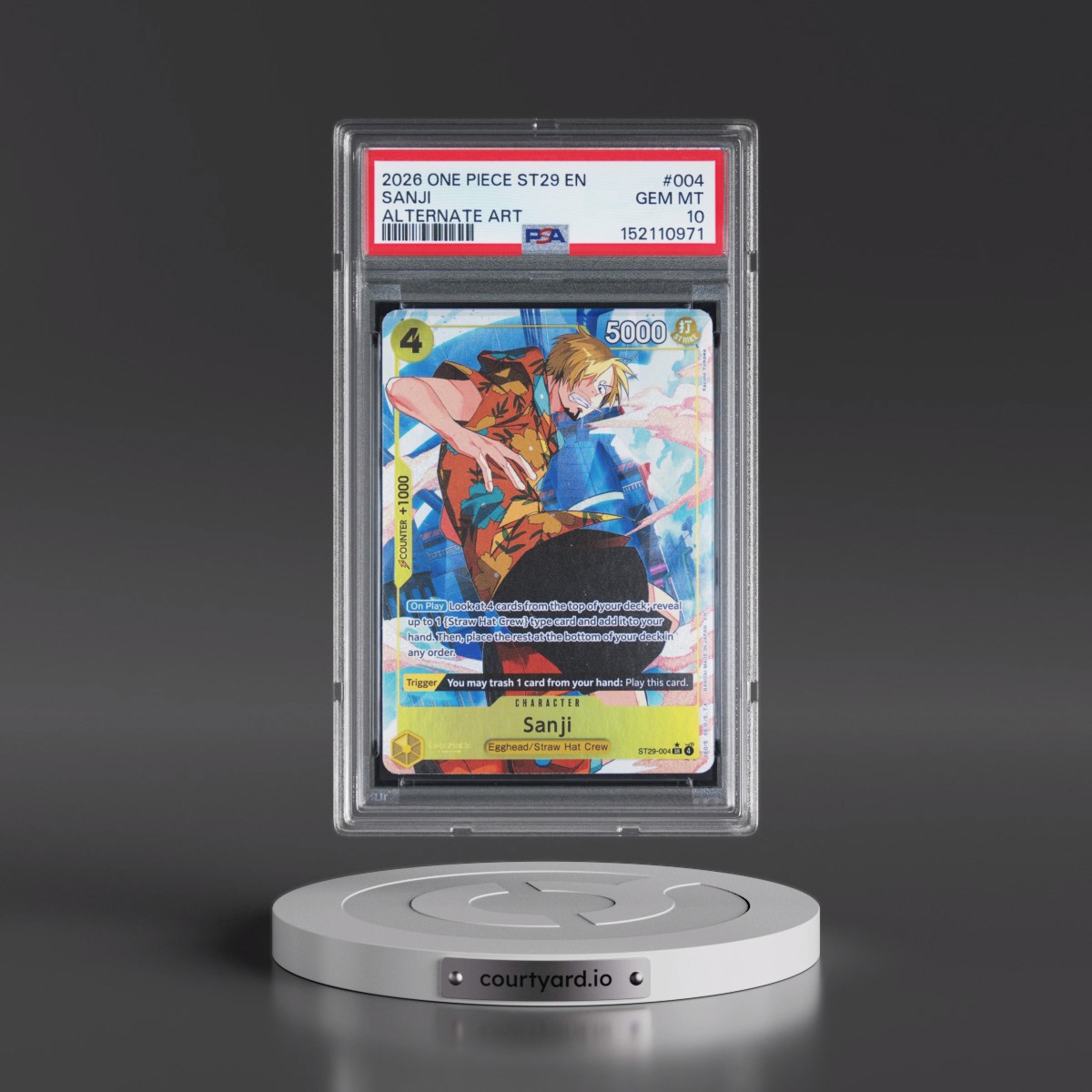 2026 One Piece Starter Deck ST29-Egghead #004 Sanji - Alternate Art (PSA 10 GEM MINT)