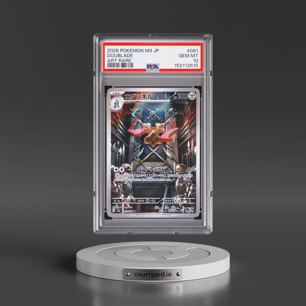 2026 Pokémon M3-Nullifying Zero #091 Doublade - Art Rare (PSA 10 GEM MINT)