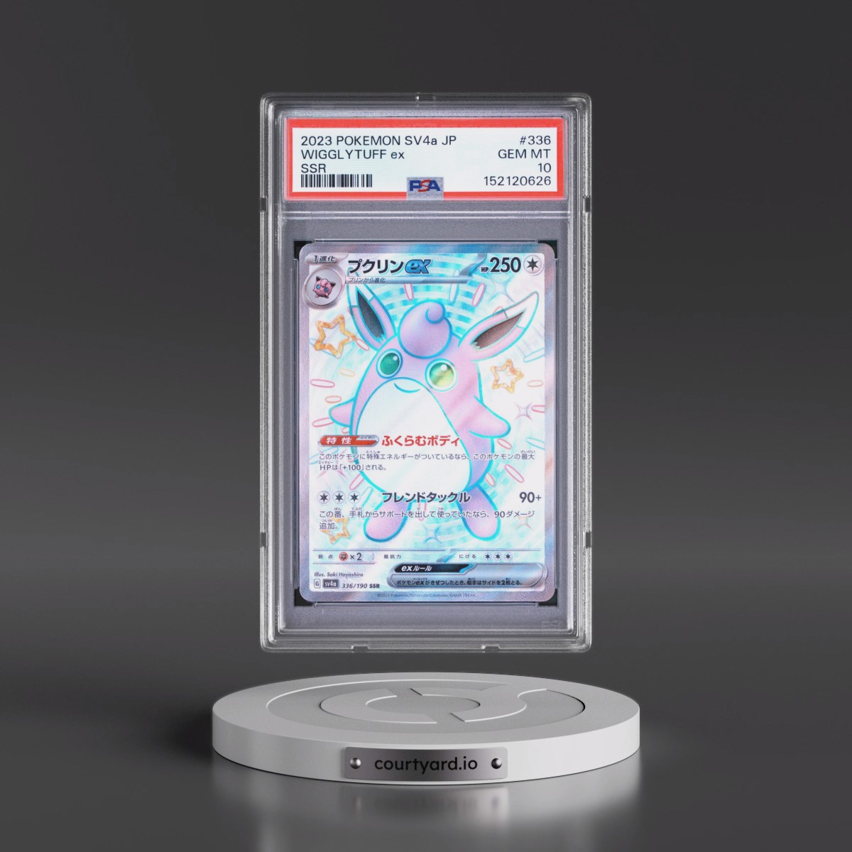 2023 Pokémon Sv4a-Shiny Treasure EX #336 Wigglytuff EX - Holo Ssr (PSA 10 GEM MINT)