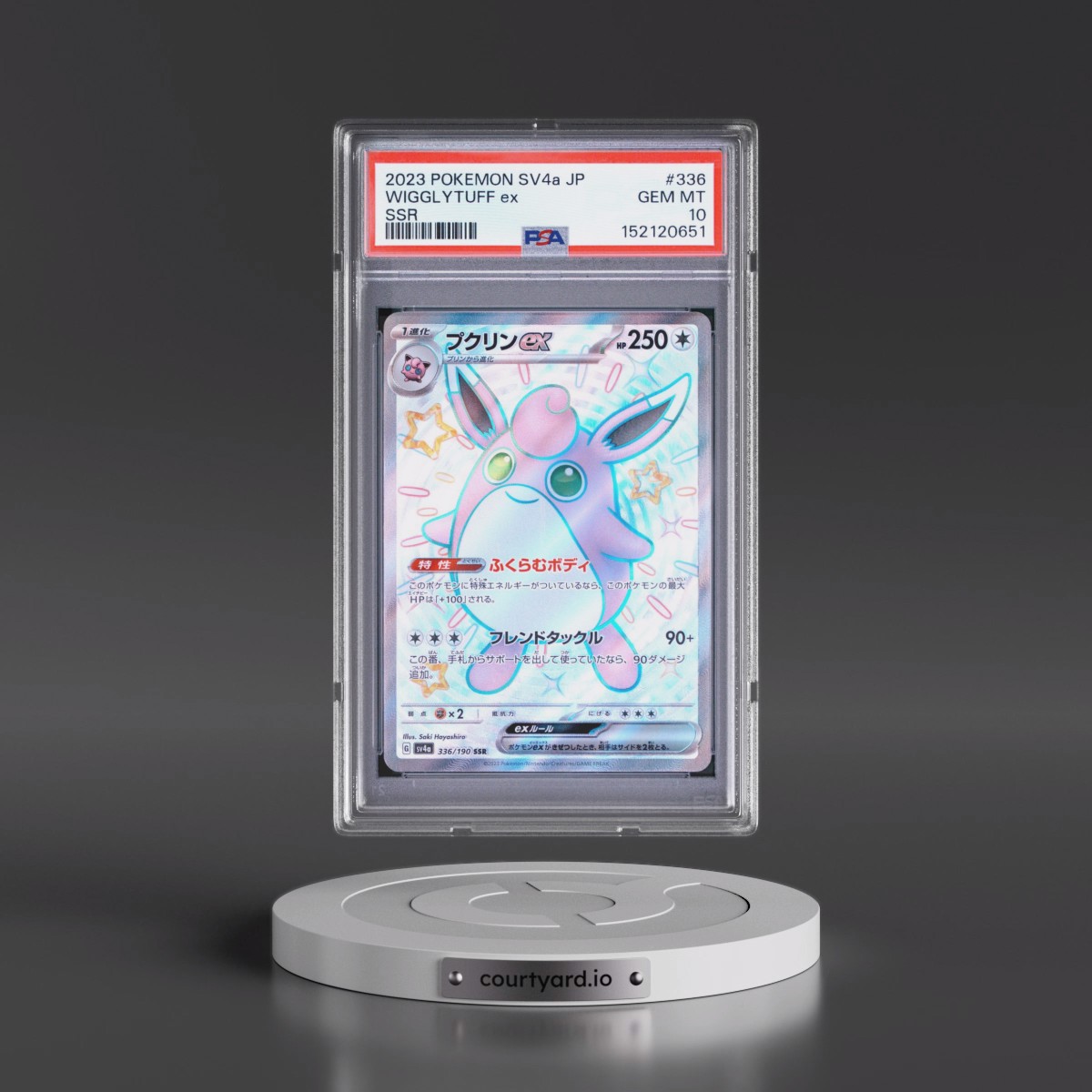 2023 Pokémon Sv4a-Shiny Treasure EX #336 Wigglytuff EX - Holo Ssr (PSA 10 GEM MINT)
