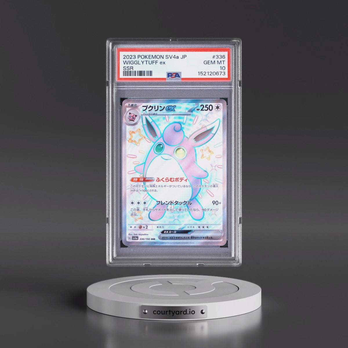 2023 Pokémon Sv4a-Shiny Treasure EX #336 Wigglytuff EX - Holo Ssr (PSA 10 GEM MINT)