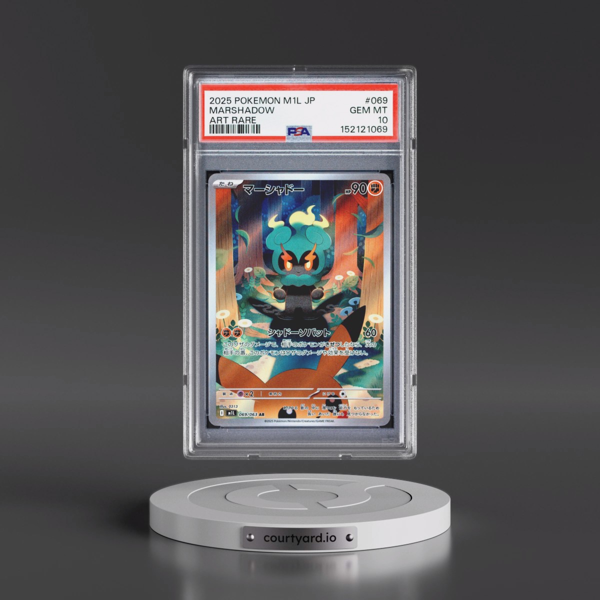 2025 Pokémon M1l-Mega Brave #069 Marshadow - Art Rare (PSA 10 GEM MINT)