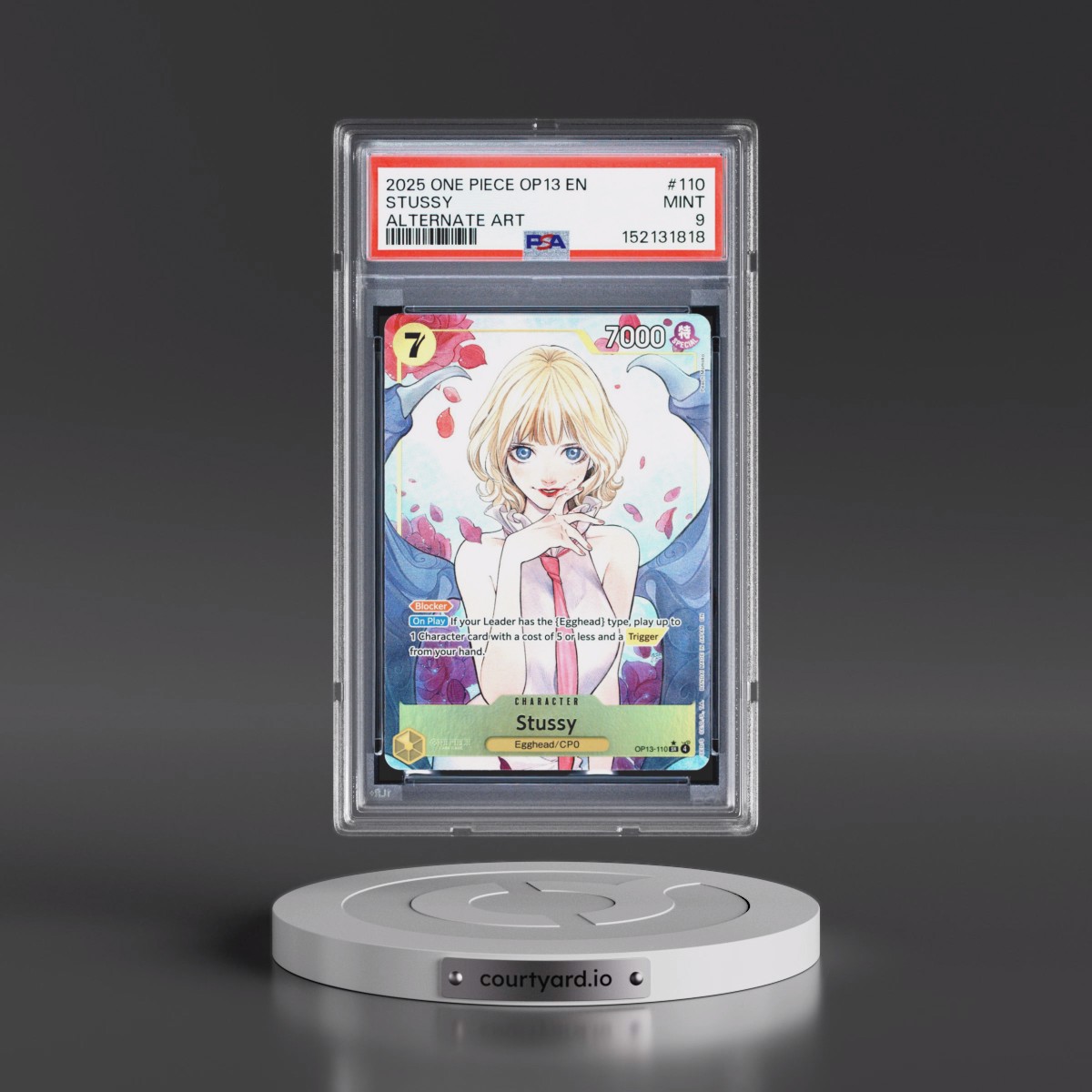 2025 One Piece OP13-Carrying on His Will #110 Stussy - Alternate Art (PSA 9 MINT)