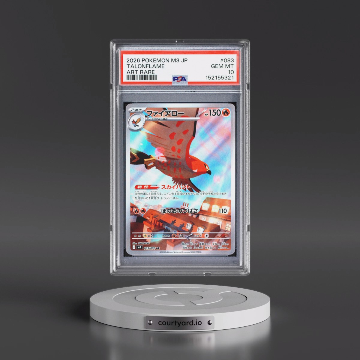 2026 Pokémon M3-Nullifying Zero #083 Talonflame - Art Rare (PSA 10 GEM MINT)