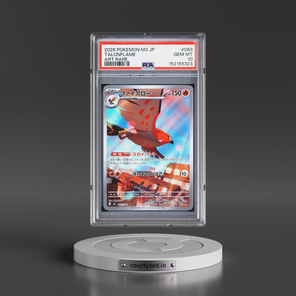 2026 Pokémon M3-Nullifying Zero #083 Talonflame - Art Rare (PSA 10 GEM MINT)