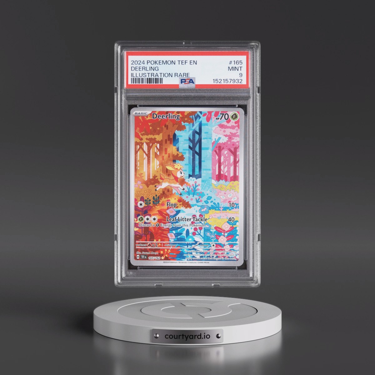 2024 Pokémon Tef EN-Temporal Forces #165 Deerling - Illustration Rare (PSA 9 MINT)
