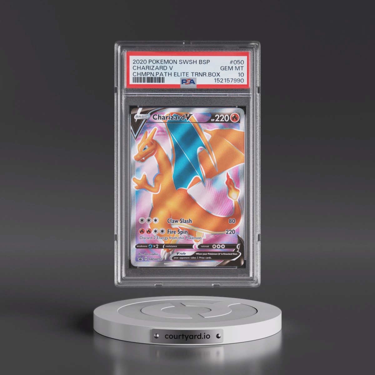 2020 Pokémon Swsh Black Star Promo #050 Charizard V - Holo Champion's Path Elite Trainer Box (PSA 10 GEM MINT)