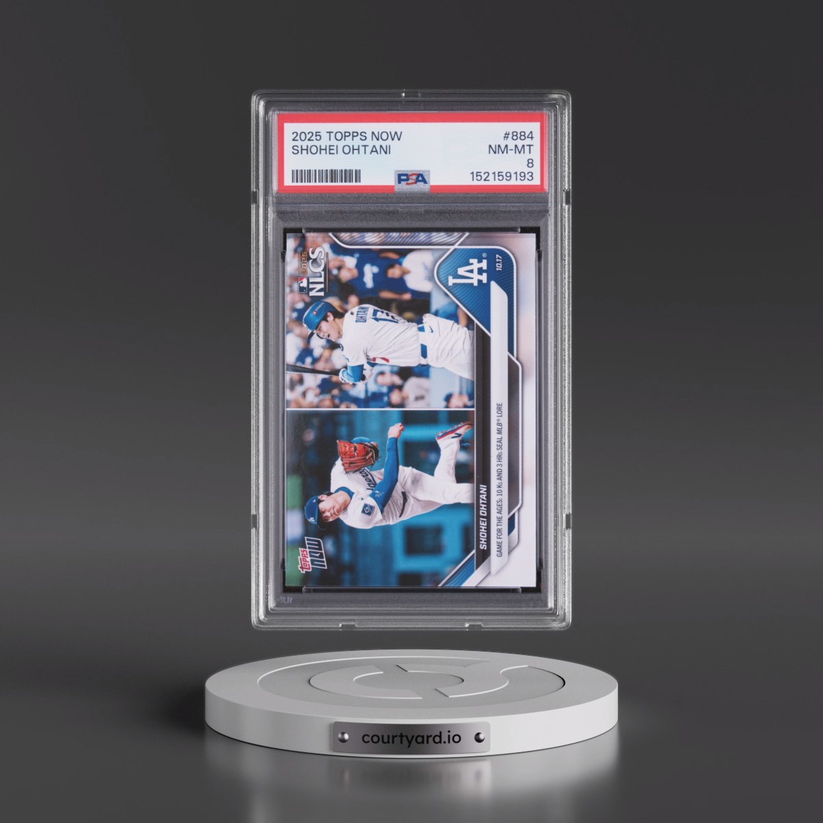 2025 Topps Now #884 Shohei Ohtani (PSA 8 NM-MT)