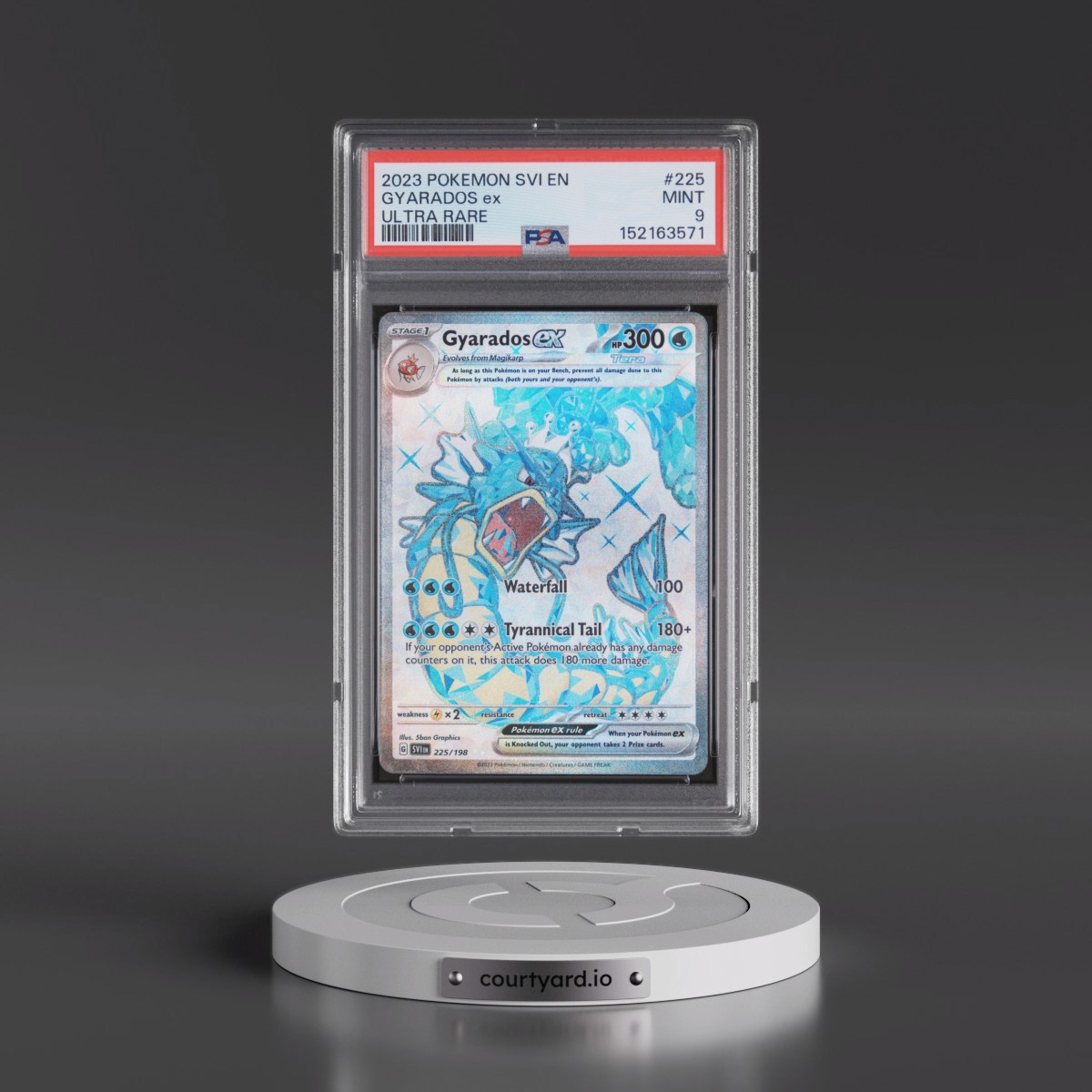 2023 Pokémon Svi EN-Scarlet & Violet #225 Gyarados EX - Holo Ultra Rare (PSA 9 MINT)