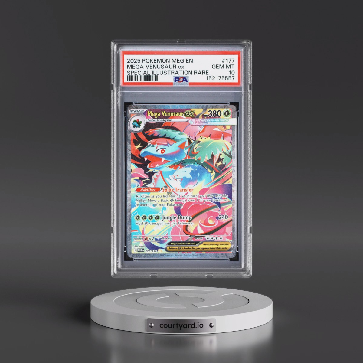 2025 Pokémon Meg EN-Mega Evolution #177 Mega Venusaur EX - Holo Special Illustration Rare (PSA 10 GEM MINT)