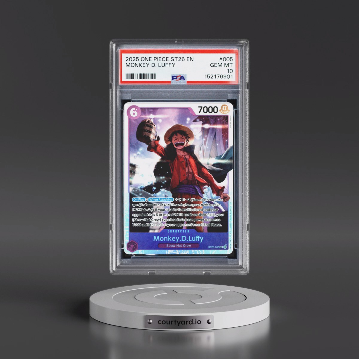 2025 One Piece Starter Deck ST26-Purple/Black Monkey D. Luffy #005 Monkey D. Luffy (PSA 10 GEM MINT)
