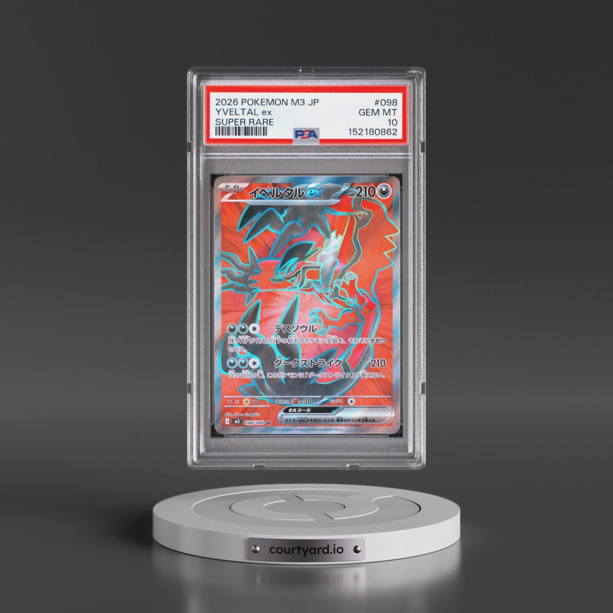 2026 Pokémon M3-Nullifying Zero #098 Yveltal EX - Holo Super Rare (PSA 10 GEM MINT)
