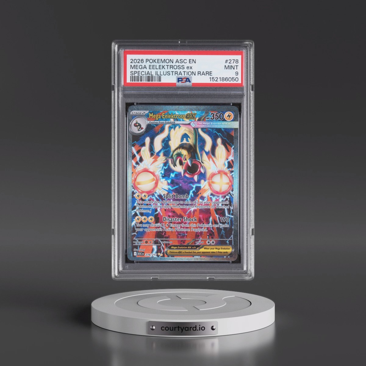 2026 Pokémon Asc EN-Ascended Heroes #278 Mega Eelektross EX - Holo Special Illustration Rare (PSA 9 MINT)