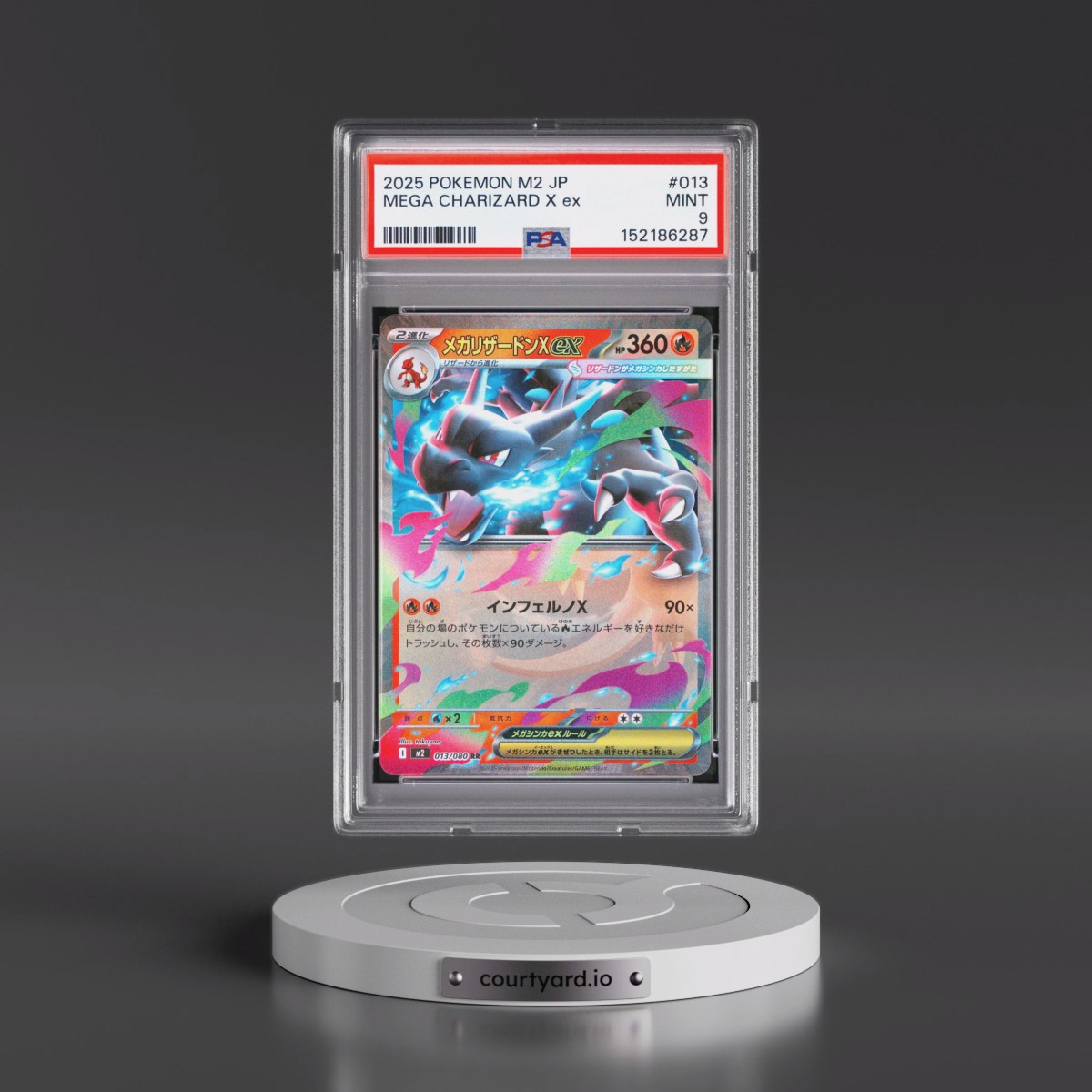 2025 Pokémon M2-Inferno X #013 Mega Charizard X EX - Holo (PSA 9 MINT)
