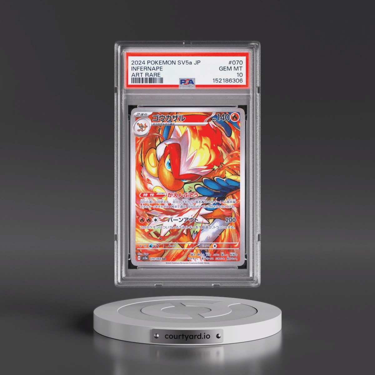 2024 Pokémon Sv5a-Crimson Haze #070 Infernape - Art Rare (PSA 10 GEM MINT)