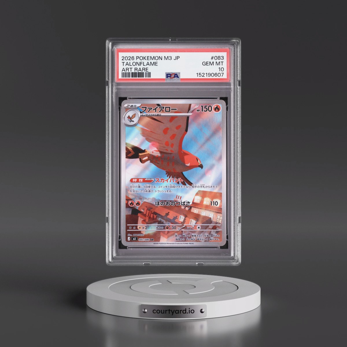 2026 Pokémon M3-Nullifying Zero #083 Talonflame - Art Rare (PSA 10 GEM MINT)