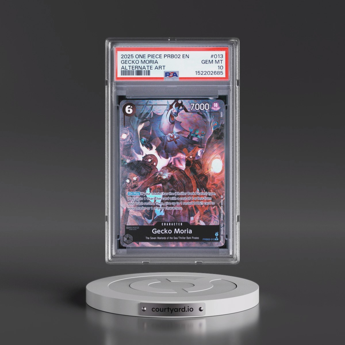 2025 One Piece PRB02-Premium Booster -One Piece Card the Best- Vol.2 #013 Gecko Moria - Alternate Art (PSA 10 GEM MINT)