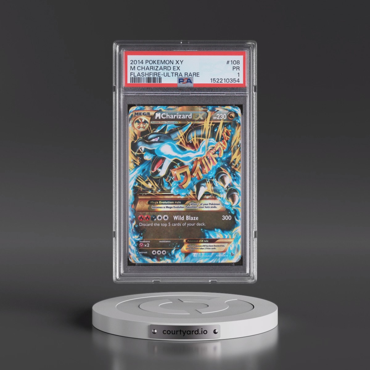 2014 Pokémon XY Flashfire #108 M Charizard EX - Holo Ultra Rare (PSA 1 PR)