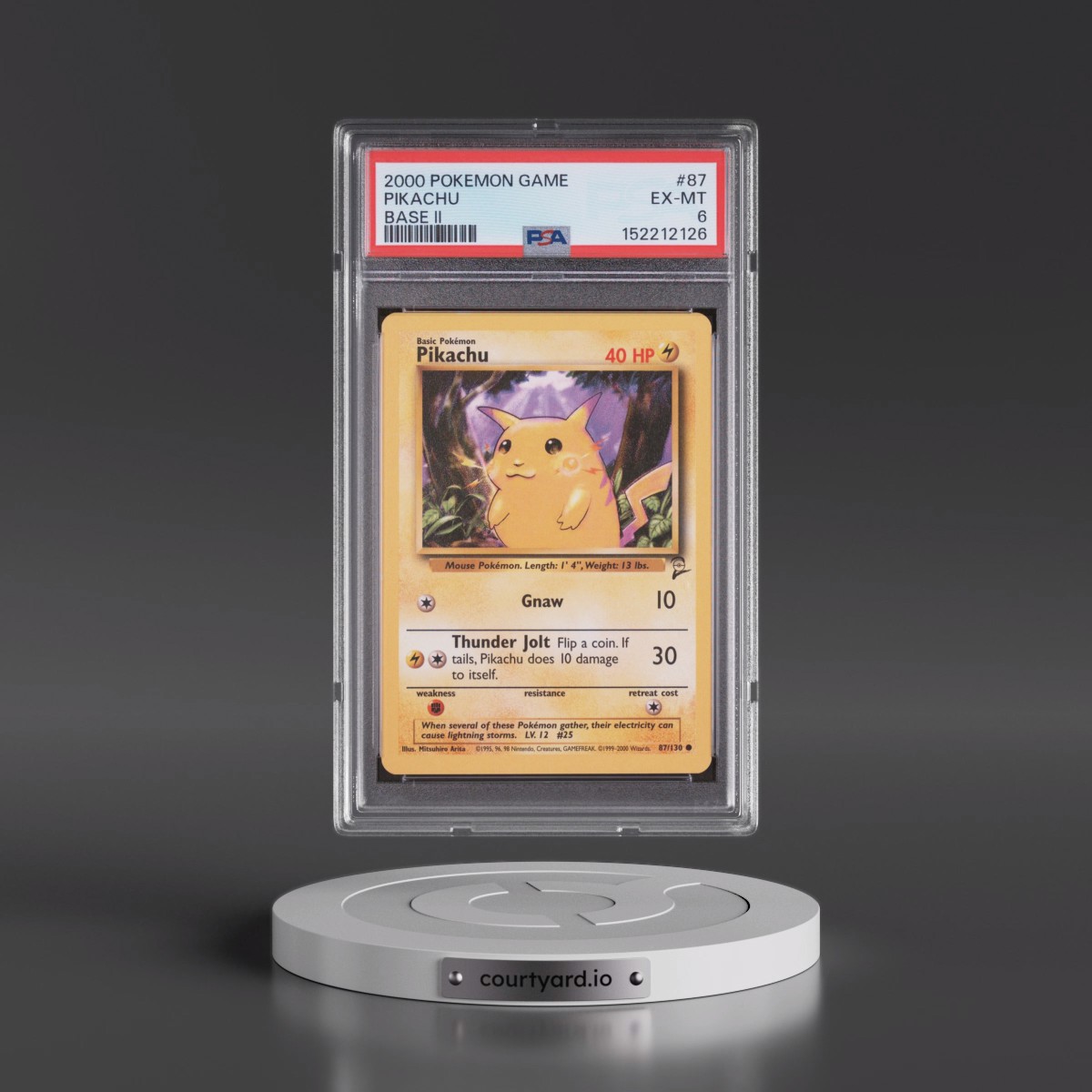 2000 Pokémon Game Base II #87 Pikachu (PSA 6 EX-MT)