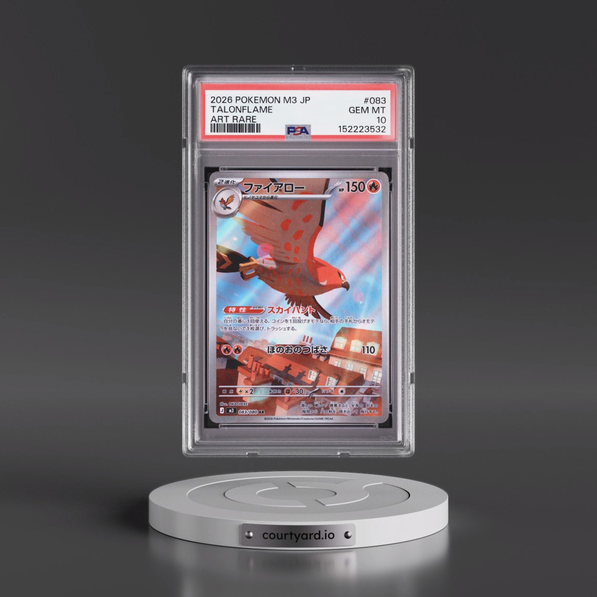 2026 Pokémon M3-Nullifying Zero #083 Talonflame - Art Rare (PSA 10 GEM MINT)