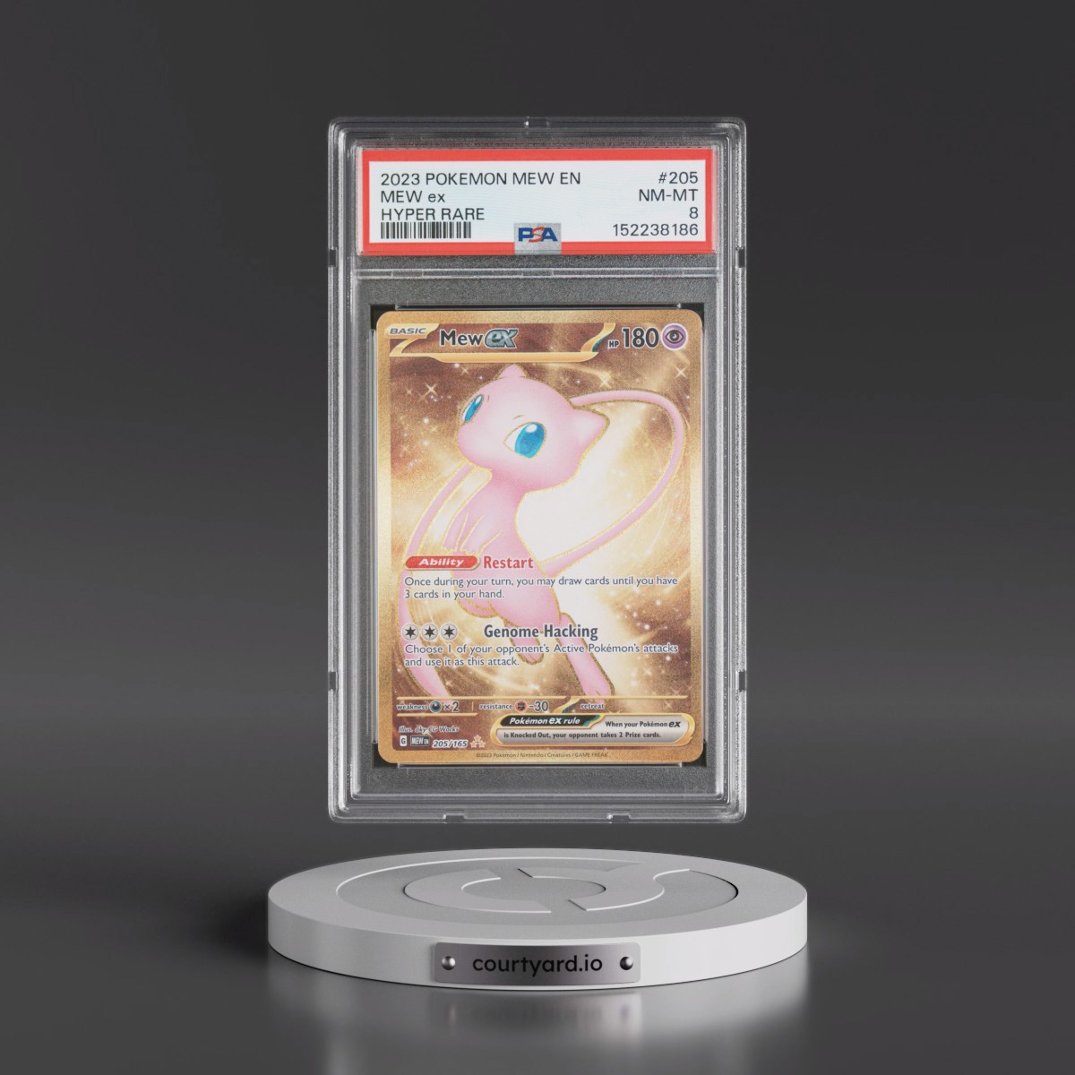 2023 Pokémon Mew EN-151 #205 Mew EX - Holo Hyper Rare (PSA 8 NM-MT)