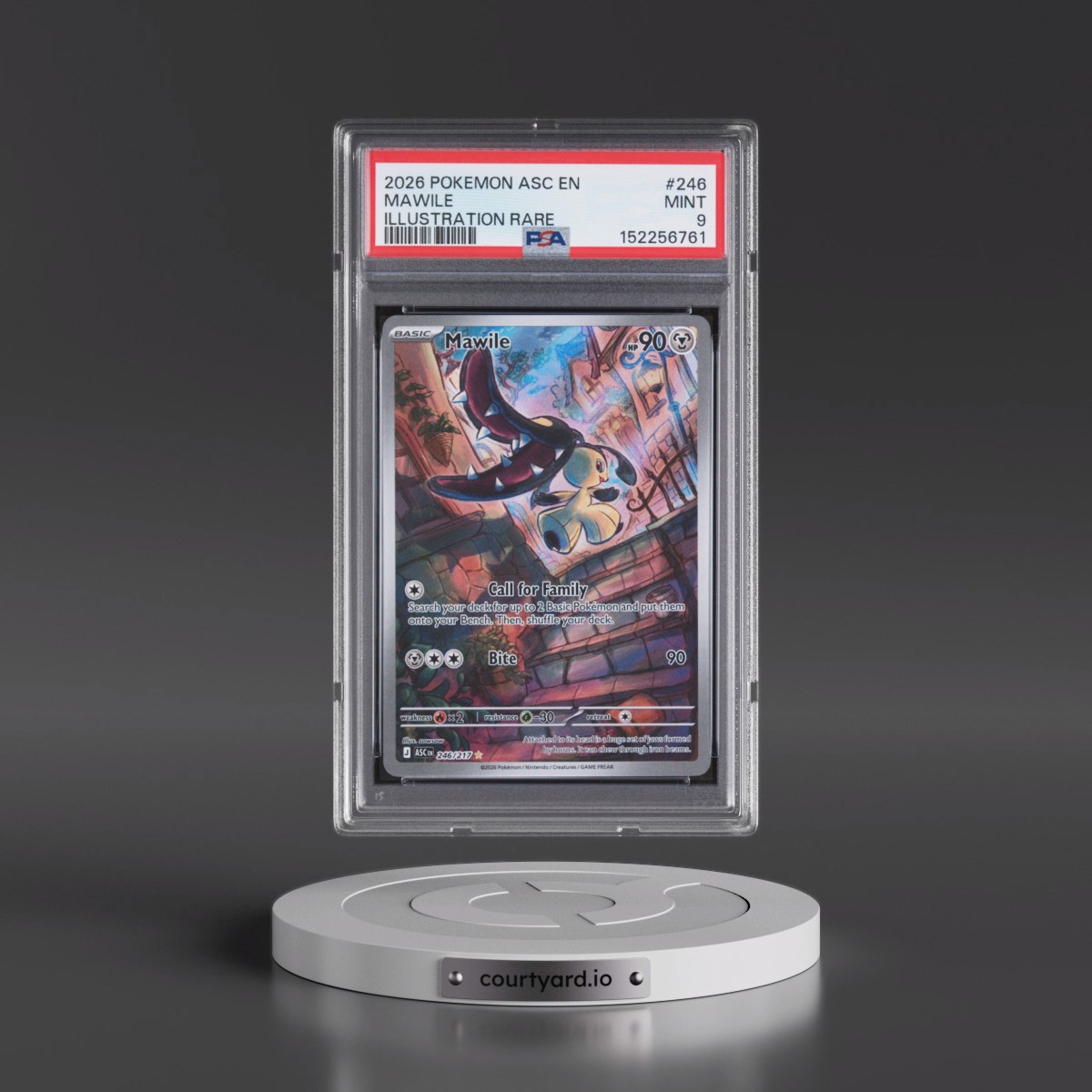 2026 Pokémon Asc EN-Ascended Heroes #246 Mawile - Illustration Rare (PSA 9 MINT)