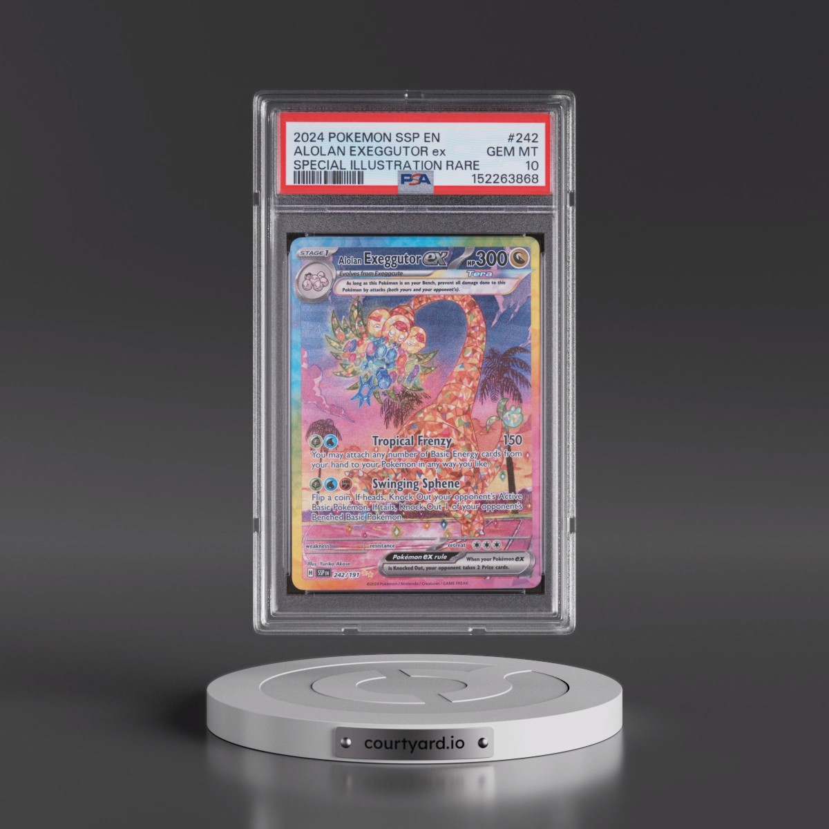 2024 Pokémon Ssp EN-Surging Sparks #242 Alolan Exeggutor EX - Holo Special Illustration Rare (PSA 10 GEM MINT)