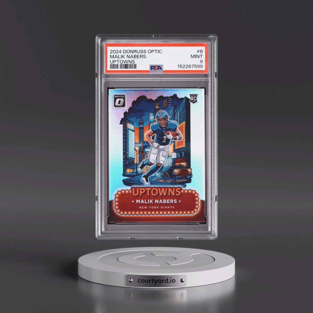 2024 Panini Donruss Optic Uptowns #6 Malik Nabers (PSA 9 MINT)