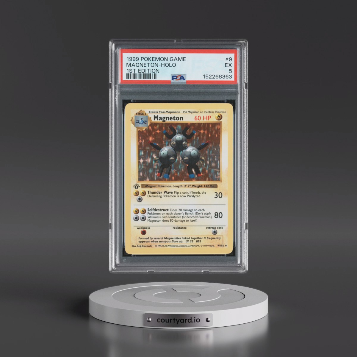 1999 Pokémon Game #9 Magneton - 1st Edition Holo (PSA 5 EX)