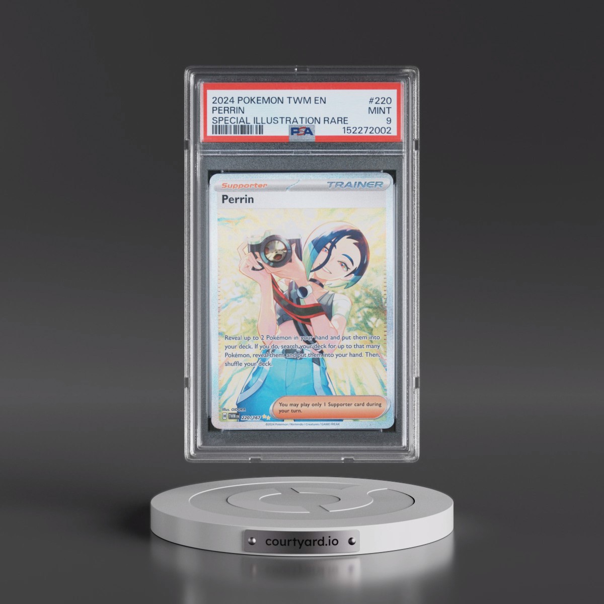 2024 Pokémon Twm EN-Twilight Masquerade #220 Perrin - Special Illustration Rare (PSA 9 MINT)