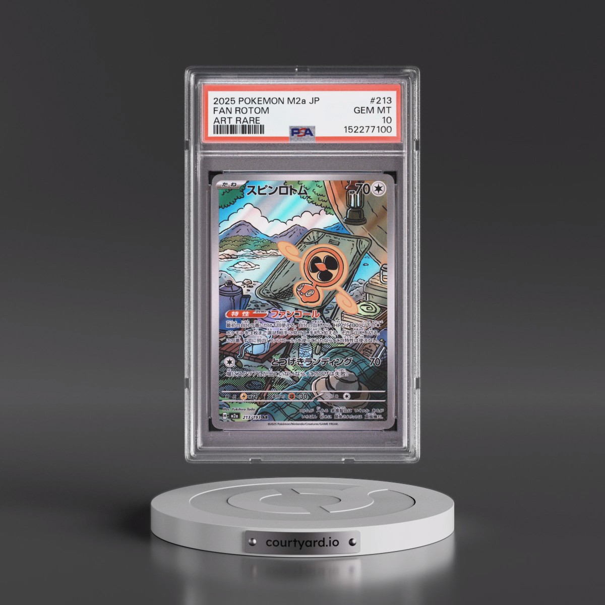 2025 Pokémon M2a-Mega Dream EX #213 Fan Rotom - Art Rare (PSA 10 GEM MINT)