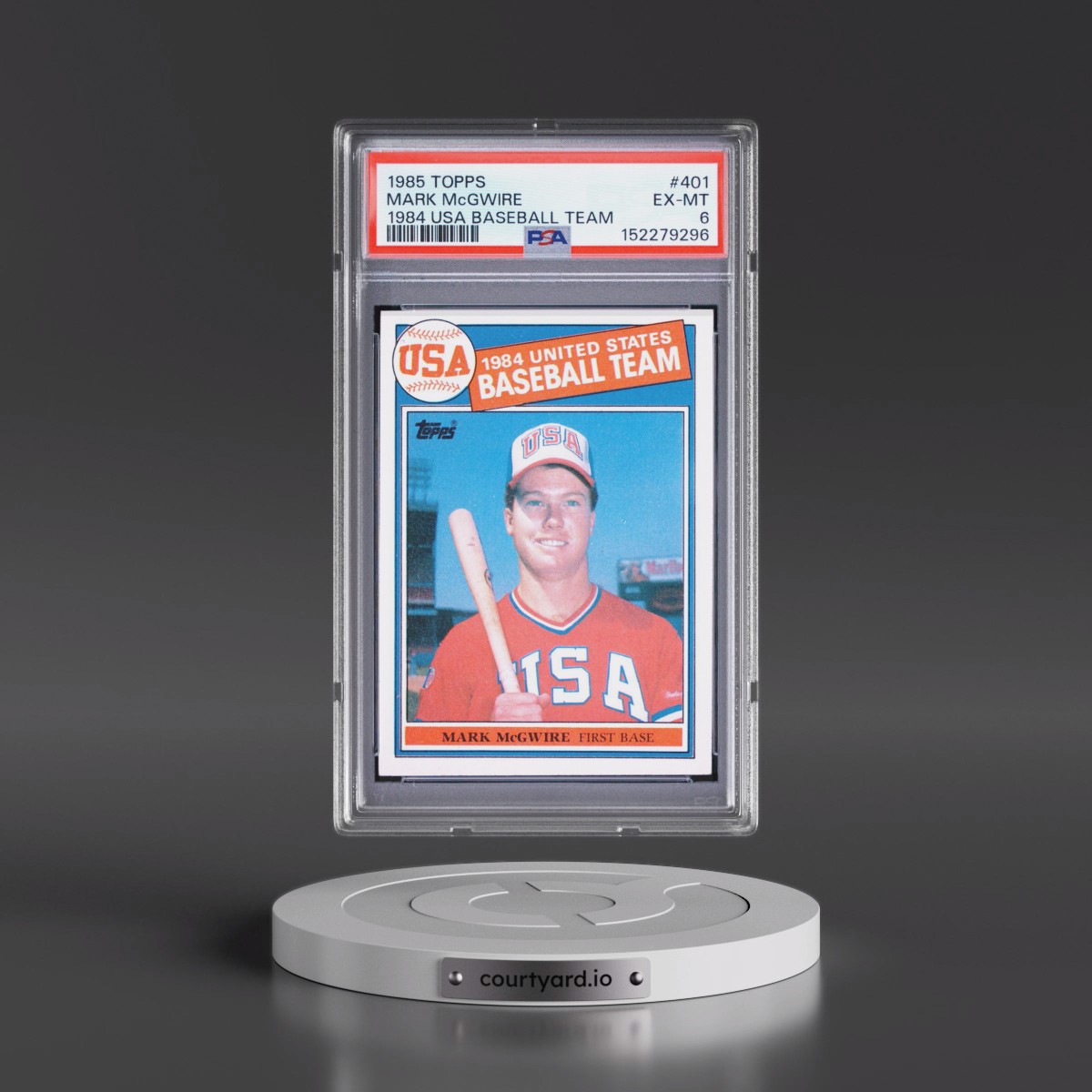 1985 Topps #401 Mark McGwire - 1984 USA Baseball Team (PSA 6 EX-MT)