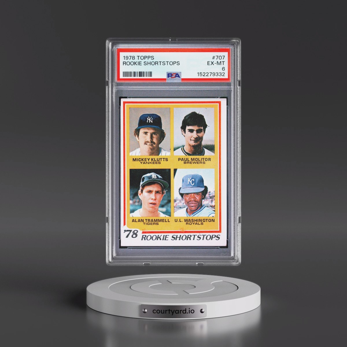 1978 Topps #707 Rookie Shortstops (PSA 6 EX-MT)